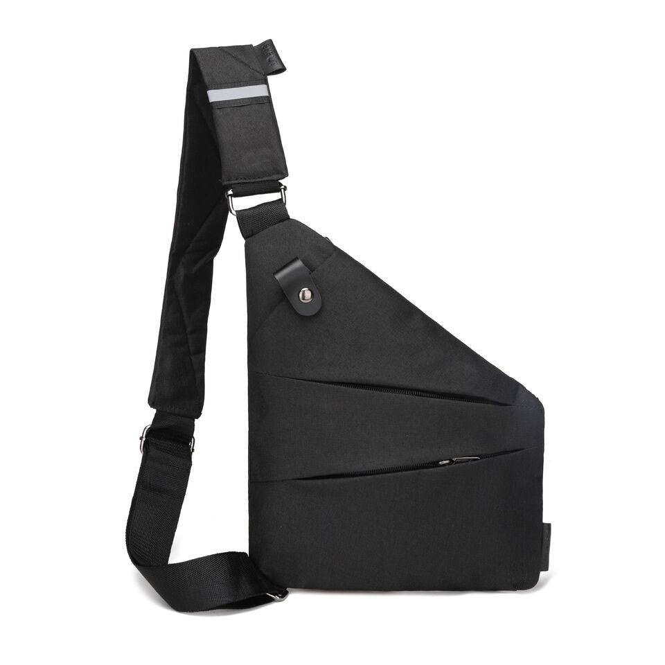 Black Left Anti-Theft Crossbody Bag